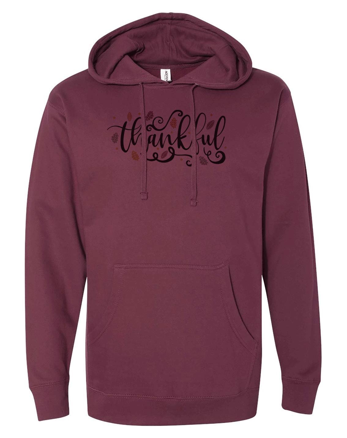 7 ate 9 Apparel Unisex Adult Thankful Fall Leaves Shirt - Comfortable Autumn Graphic Tee for Men & Women - Perfect for Thanksgiving, Halloween, and Seasonal Outfits