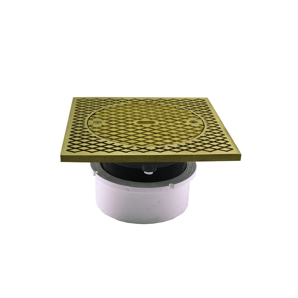 Jones Stephens Corp 4-Inch PVC Hub-Fit Cleanout with Plug & Square Pb Cover - Durable Plumbing Access for Sewer & Drain Maintenance | Ideal for Residential & Commercial Use