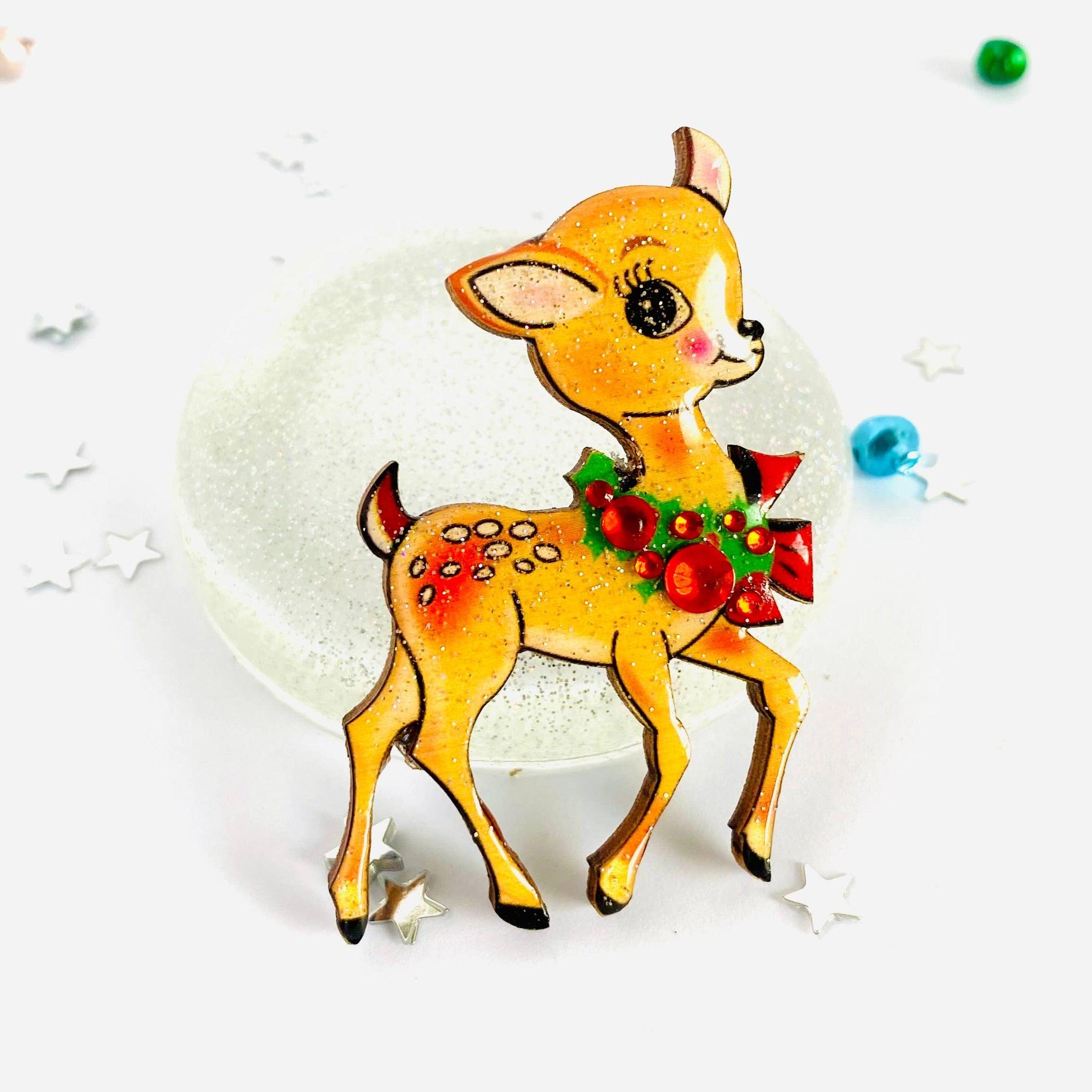 Elegant Cute Deer Brooch by Rosie Rose Parker - Vintage Animal Jewelry Pin for Women, Perfect for Blazers, Scarves & Gift Giving