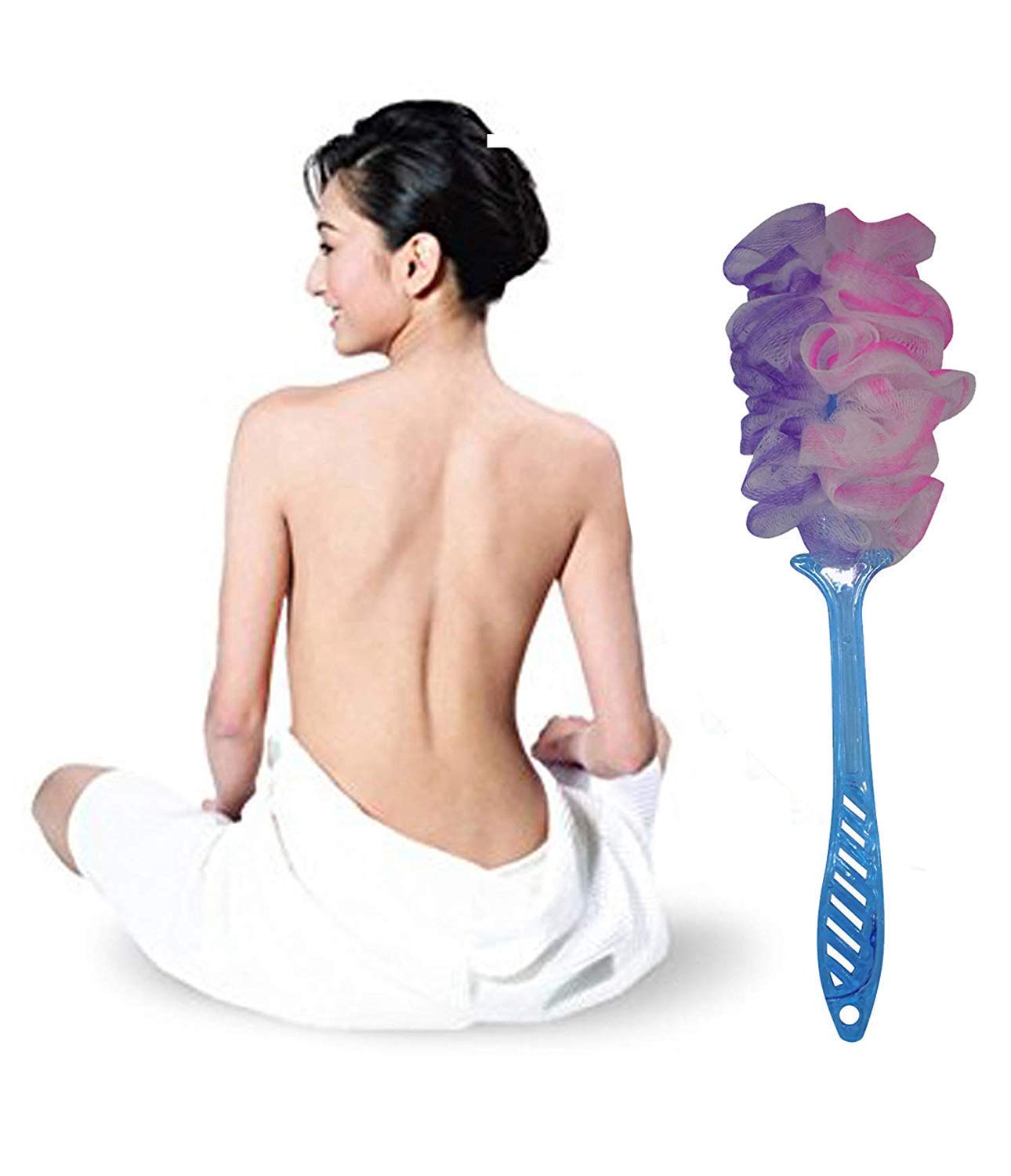 SIYAA Body Wash Bath Brush with Soft Back Scrubber - Exfoliating Shower Brush for Men & Women (Set of 2) - Perfect for Deep Cleansing, Dead Skin Removal & Spa-Like Shower Experience