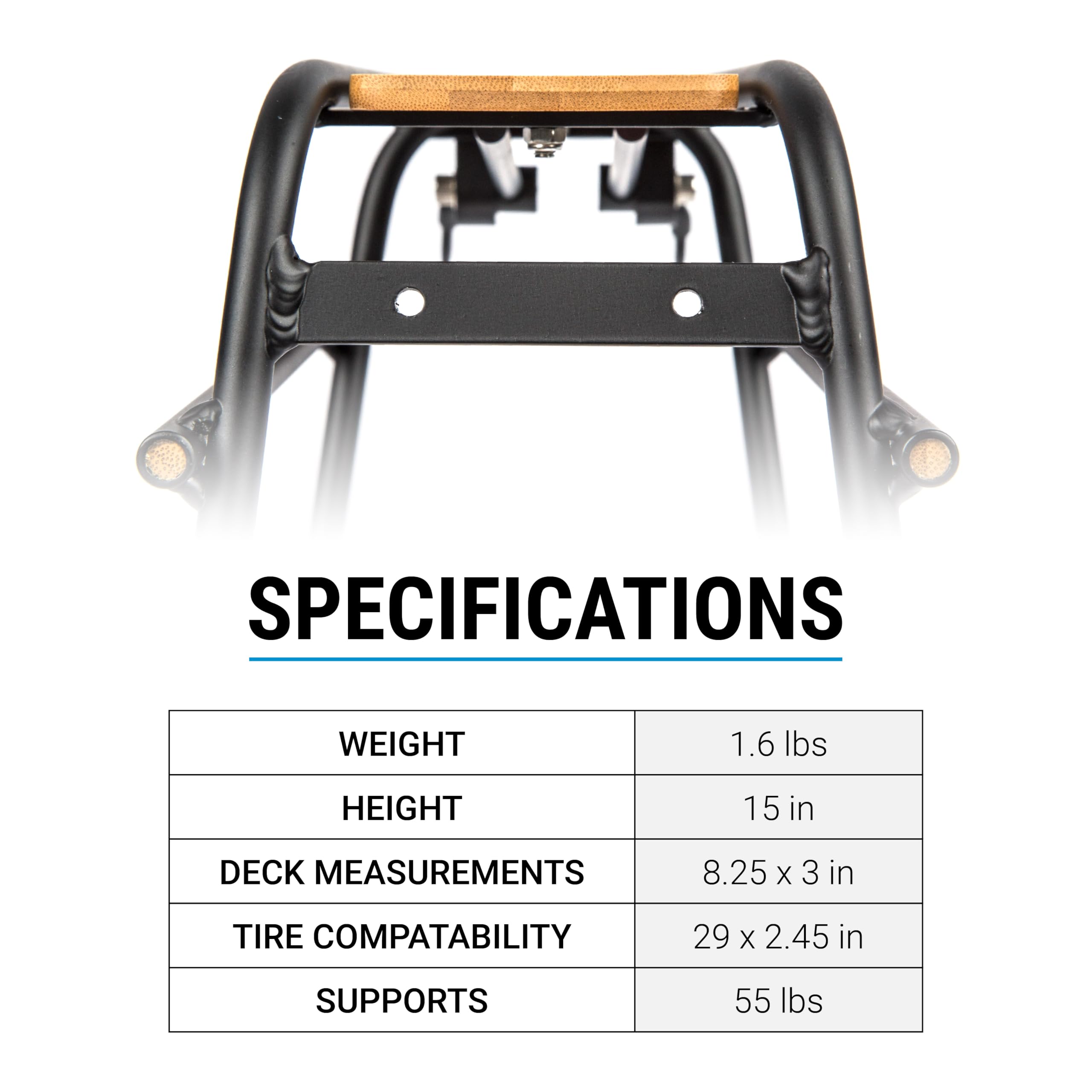 PDW Everyday Rear Bike Rack - Durable Bicycle Cargo Carrier for Commuting, Touring & Shopping | Perfect for Urban Cycling & Grocery Hauling