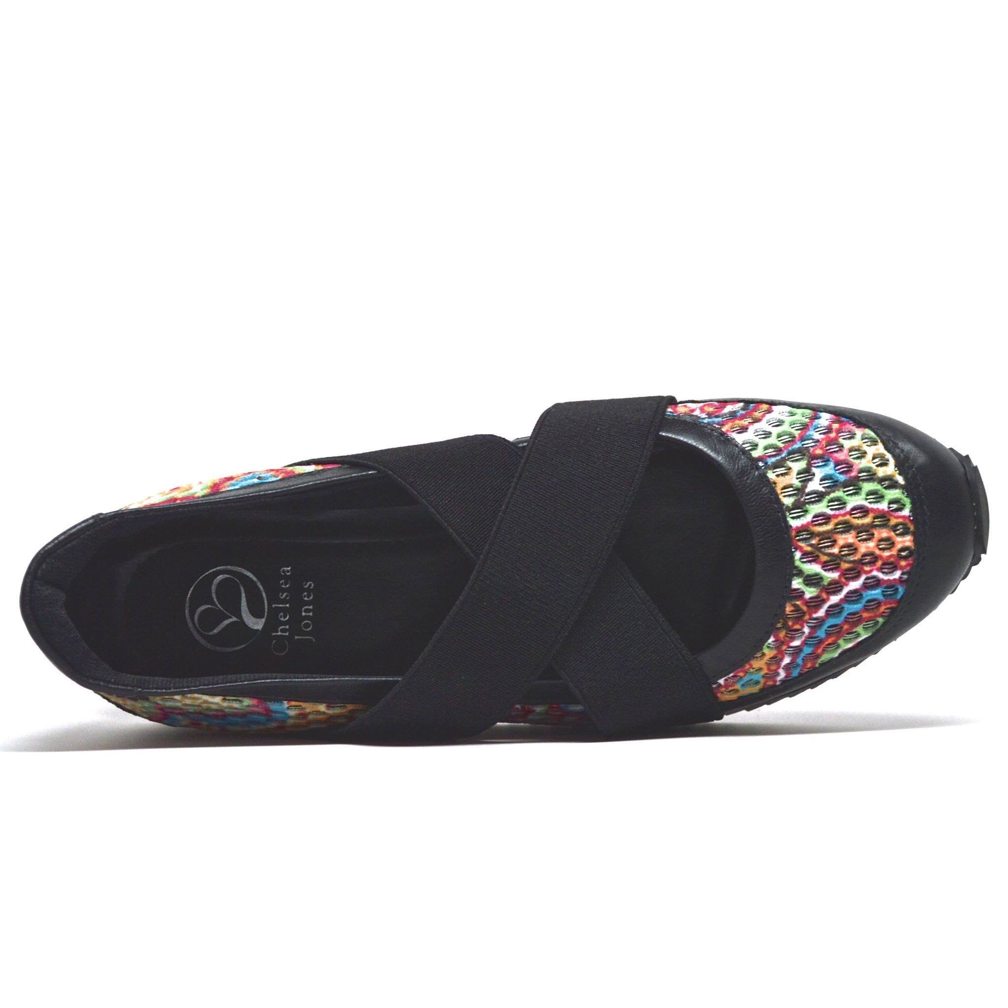 Tuck Walking Shoes for Women - Black Leather & Pink Mesh Comfort Sneakers | Lightweight & Breathable for Walking, Running, and Everyday Wear