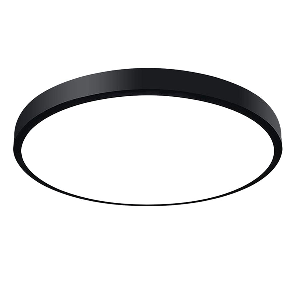 Super Bright Black LED Ceiling Light Panel - 110V/220V Modern Flush Mount Lighting Fixture for Bedroom, Kitchen, Living Room - Energy Efficient Indoor Home & Office Lighting Solution