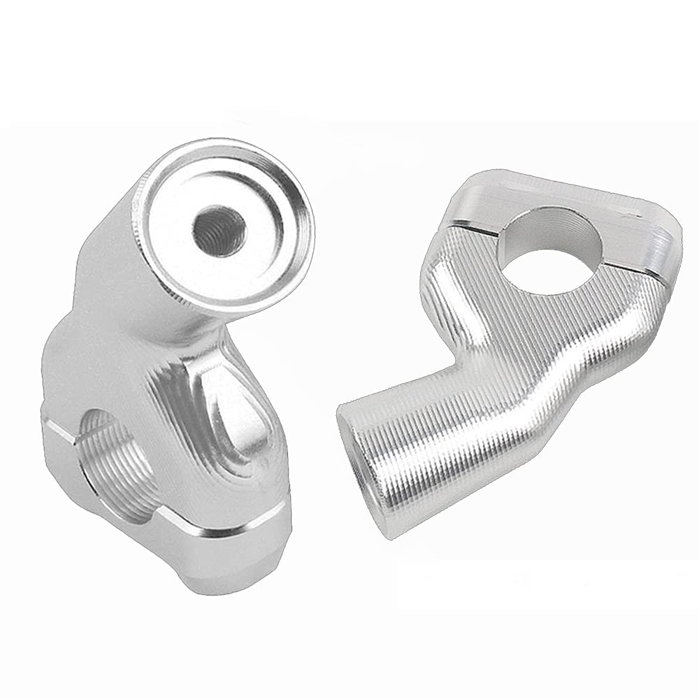CNC Motorcycle Handlebar Riser for Triumph Bobber T100/T120 - Silver | Comfort Upgrade
