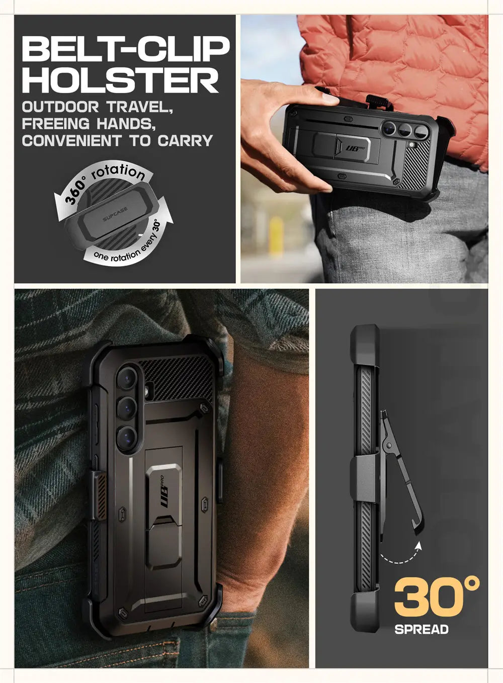 SUPCASE Galaxy S25 Plus UB Pro Military Grade Protective Case - Shockproof, Drop Proof Phone Cover for Outdoor, Work & Daily Use