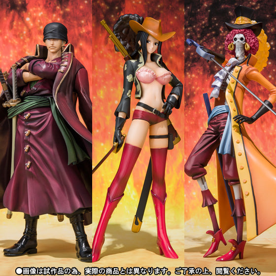 Figuarts Zero One Piece Film Z Roronoa Zoro Nico Robin Brook Battle Cloth Ver. Bandai Exclusive Action Figure Set - Perfect for Anime Collectors, Display & Gift Giving