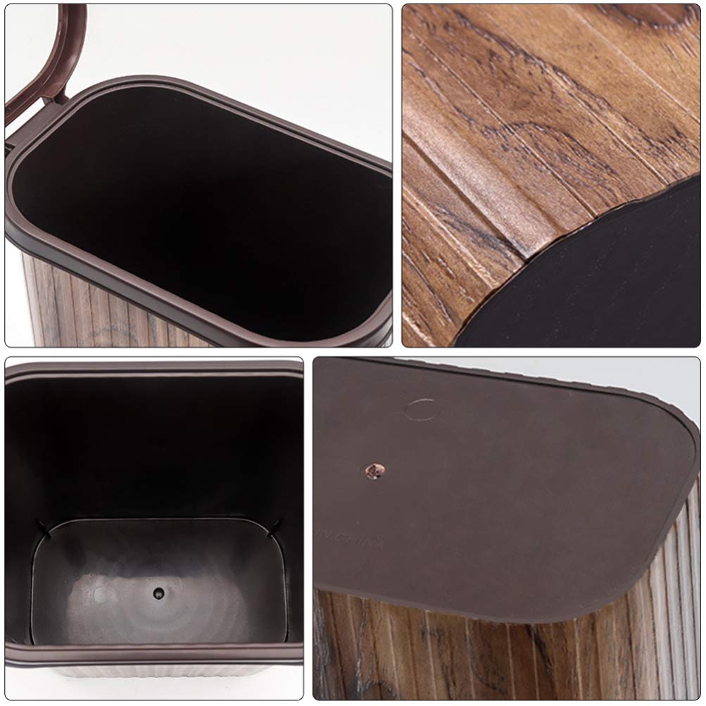 Rustic Farmhouse Wastebasket Trash Can - Decorative Metal Bin for Bathroom, Kitchen, Office, Dorm & Laundry Room | Perfect for Farmhouse Decor & Small Space Organization