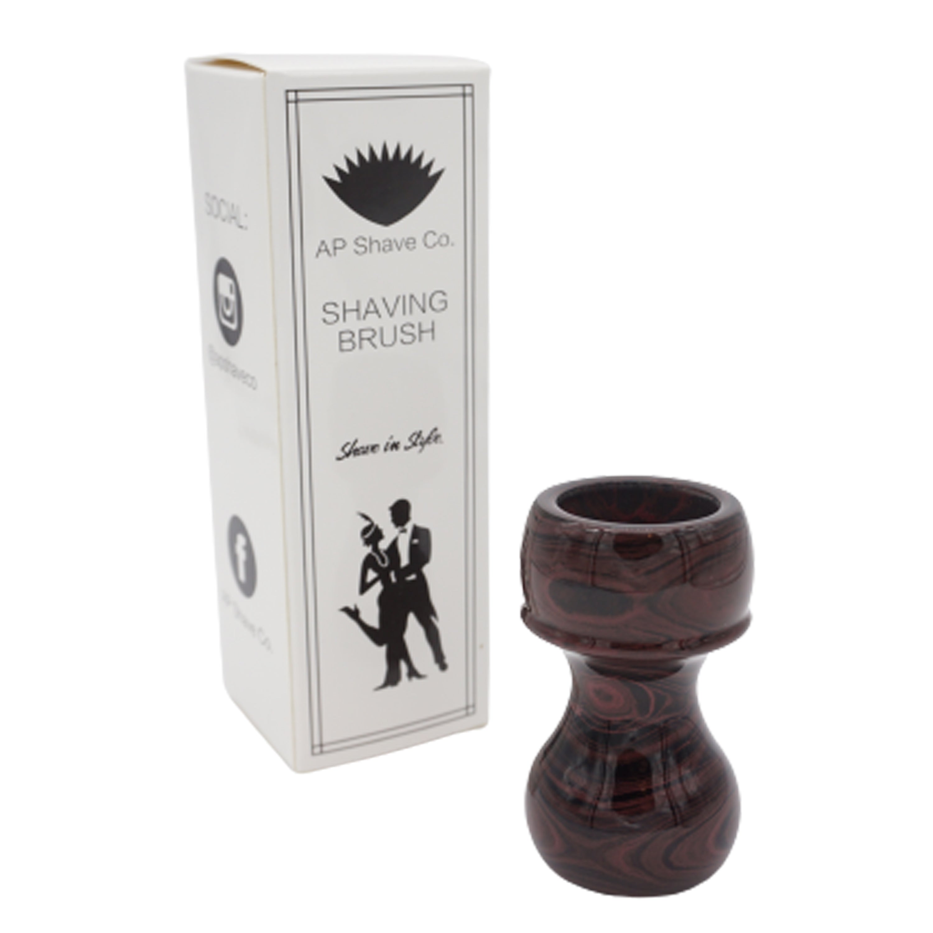 Premium Handcrafted Raspberry Ebonite Shaving Brush Handle - Fits 24mm & 26mm Knots - Perfect for Wet Shaving & Grooming Gifts for Men