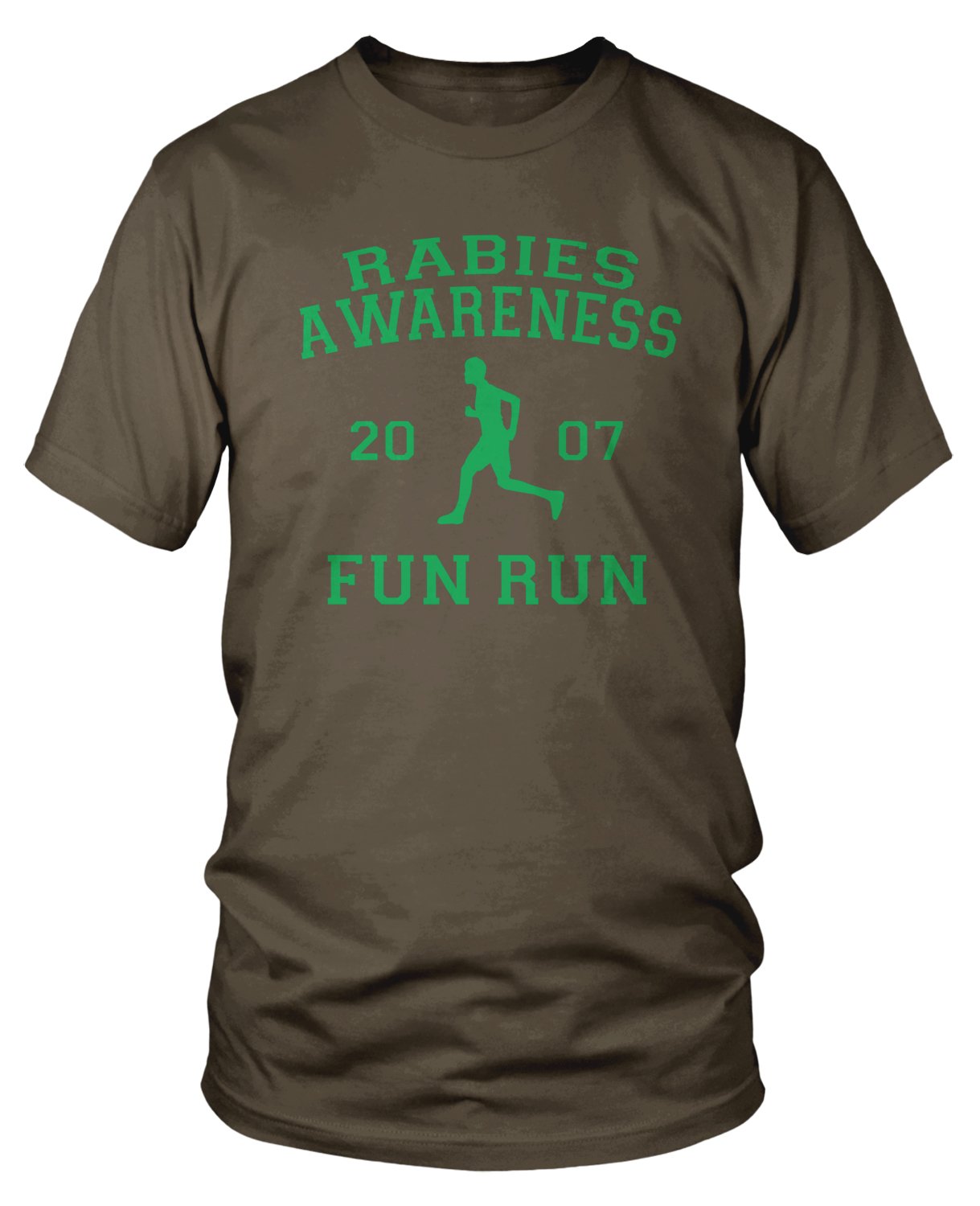 Amdesco Men's The Office Rabies Awareness Fun Run 2007 Graphic T-Shirt - Funny TV Show Merchandise for Fans, Casual Wear & Office Theme Parties