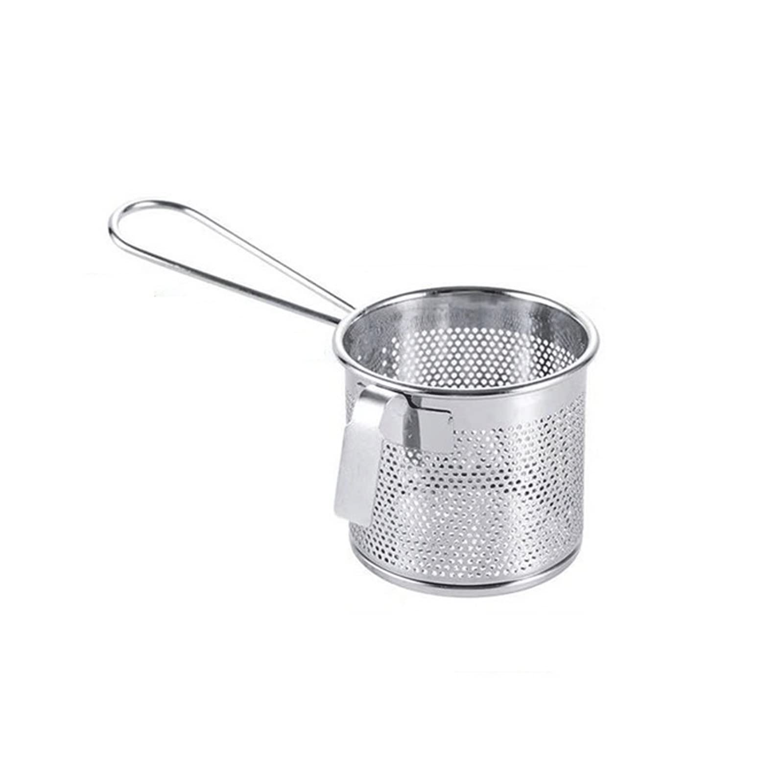 Premium 304 Stainless Steel French Fry Basket - Commercial Deep Fryer Basket with Oil Drain for Cooking, Frying & Straining - Perfect for French Fries, Dumplings, Noodles & Cocoa Powder - Durable Kitchen Tool for Restaurants & Home Use