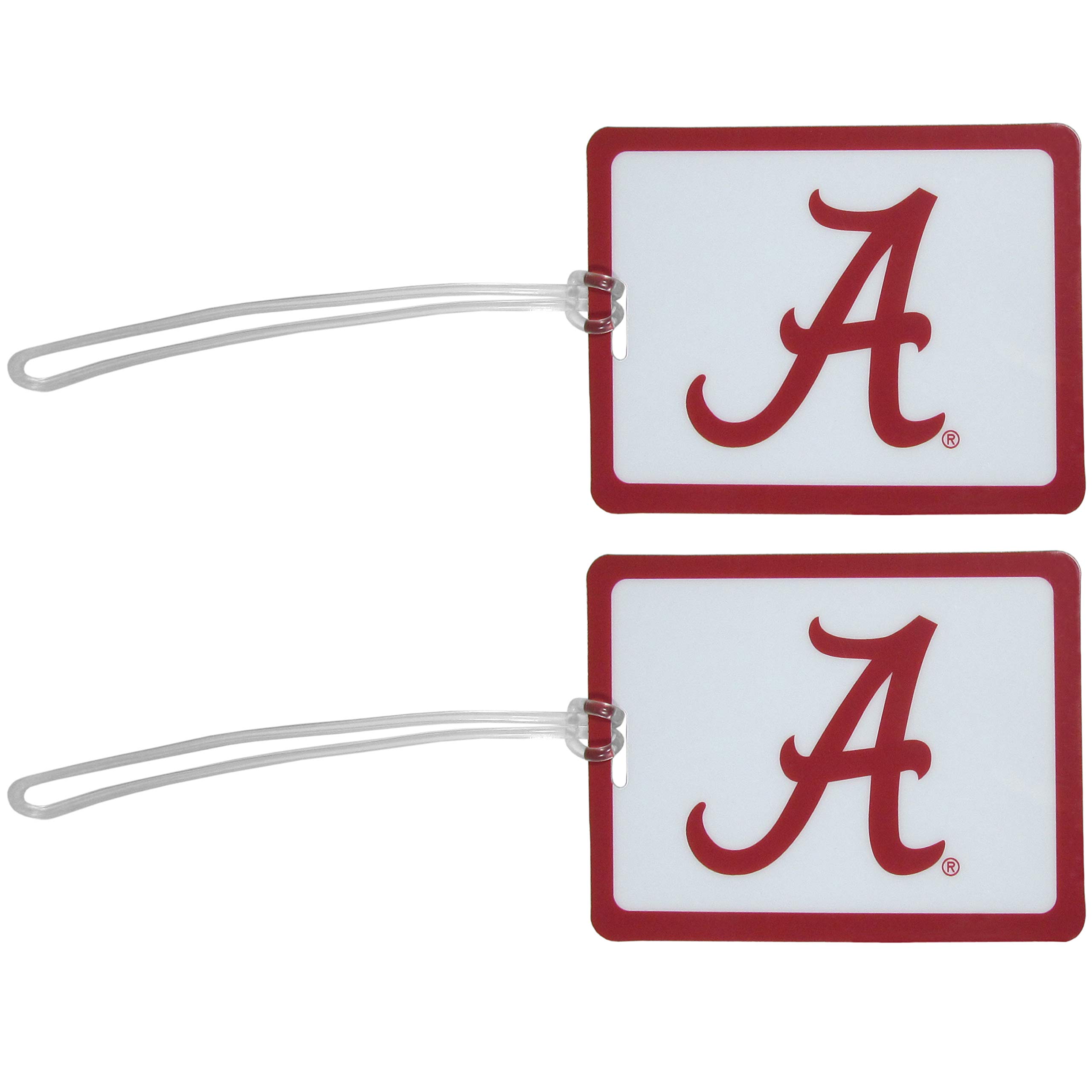 Alabama Crimson Tide Vinyl Luggage Tags 2-Pack - Durable Maroon Travel Bag Tags for Suitcases & Backpacks - Perfect for College Football Fans & Travel Enthusiasts