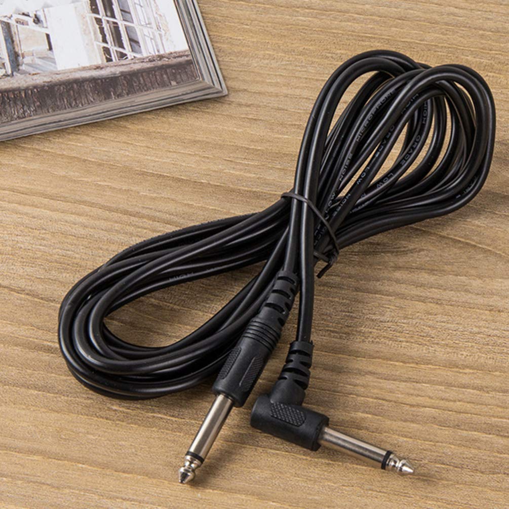 Exceart 10-Pack Right Angle to Straight 6.35mm Guitar Cable - Universal Electric Guitar & Bass Connector Cord for Amplifiers & Effects Pedals - Perfect for Live Performances & Studio Recording