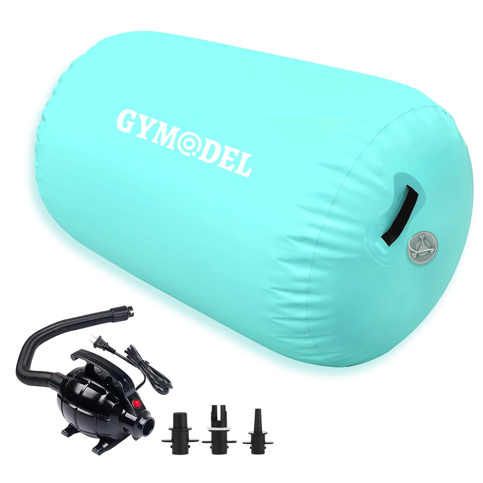Inflatable Gymnastics Air Roller Barrel - Tumbling Training Mat for Back Handspring, Cheerleading & Yoga | Portable with Pump for Home, Gym & Outdoor Use | Perfect for Kids, Teens & Adults Fitness Practice