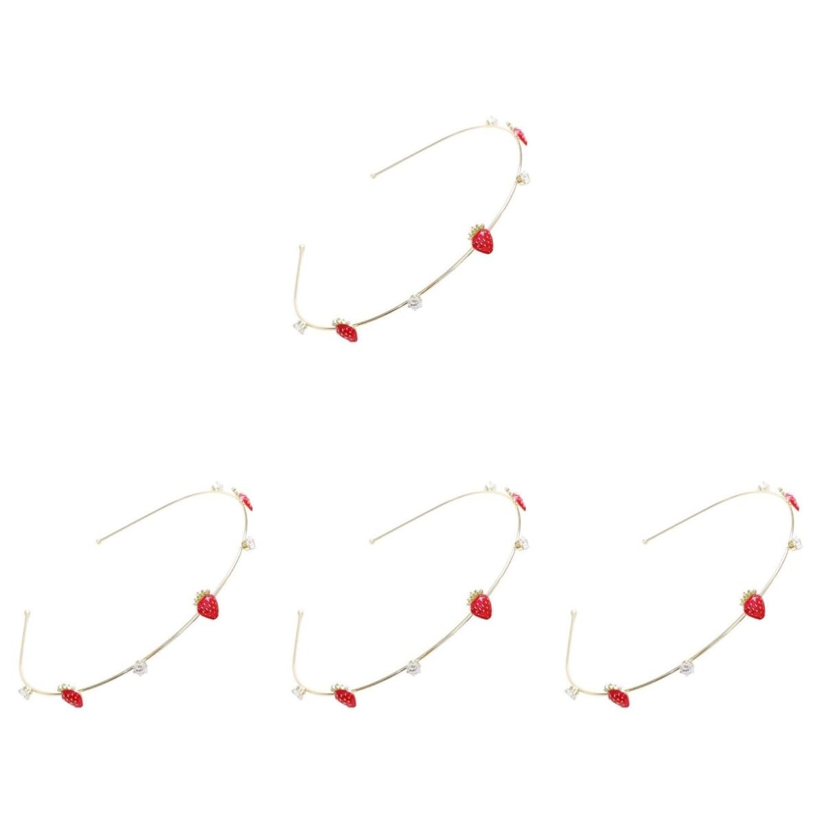 FRCOLOR 4-Piece Bridesmaid Hair Accessories Set - Shiny Rhinestone Metal Headbands for Women & Girls - Perfect for Weddings, Parties, and Special Occasions