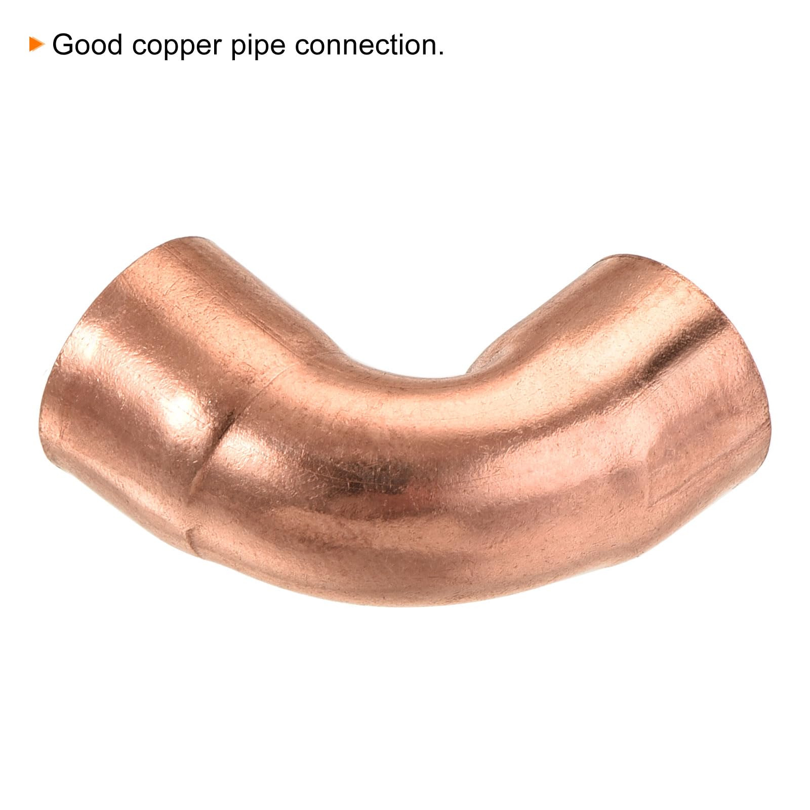 90 Degrees Elbow Copper Pipe Fitting - 3/8 Inch ID Short Turn Welding Connection for HVAC & Air Conditioning Systems - Pack of 3 - Perfect for Refrigerant Lines & Plumbing Repairs
