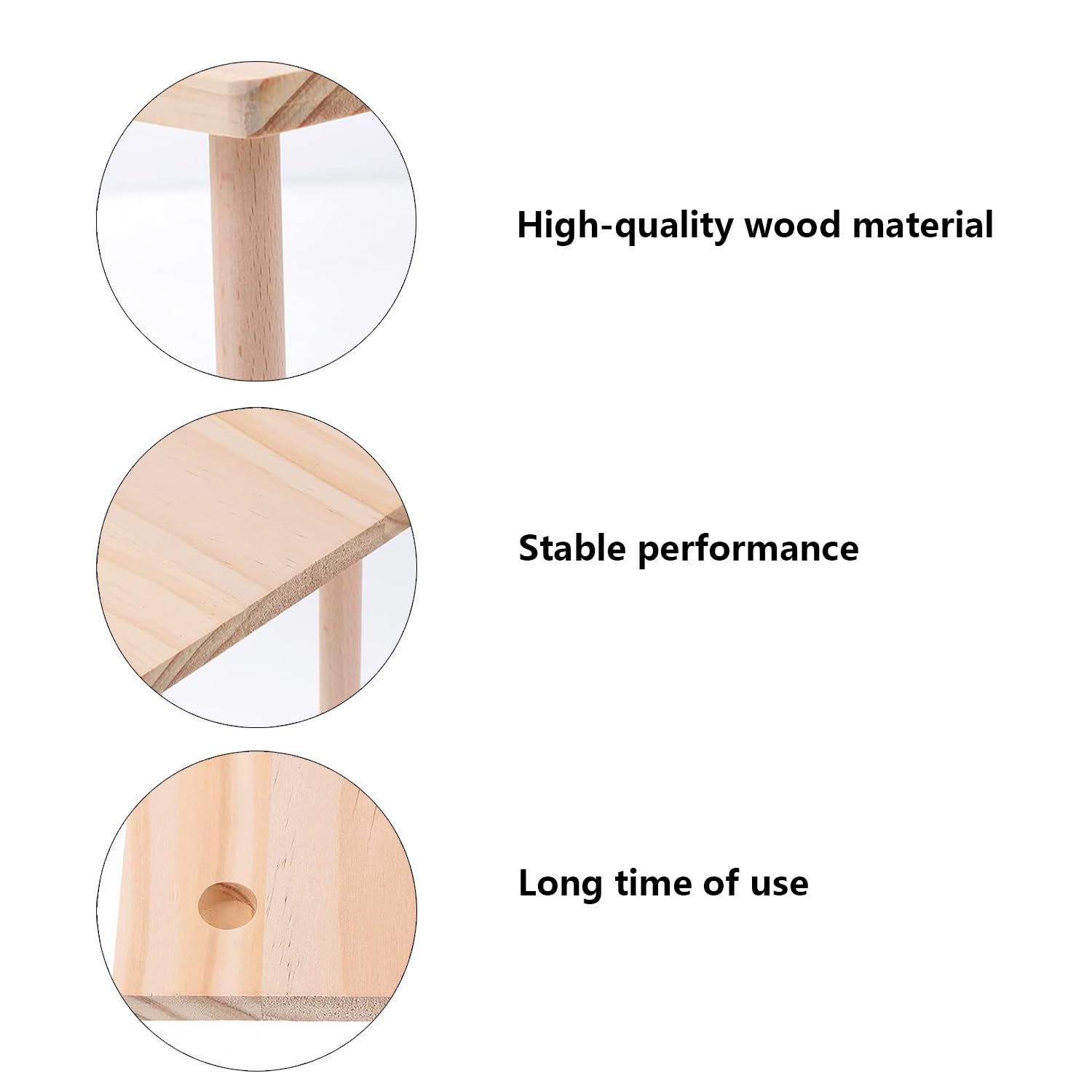 1 Pcs Natural Wooden Hamster Platform - Small Animal Resting Area & Cage Accessory for Hamsters, Mice, Gerbils - Perfect for Climbing, Playing & Sleeping in Pet Cages