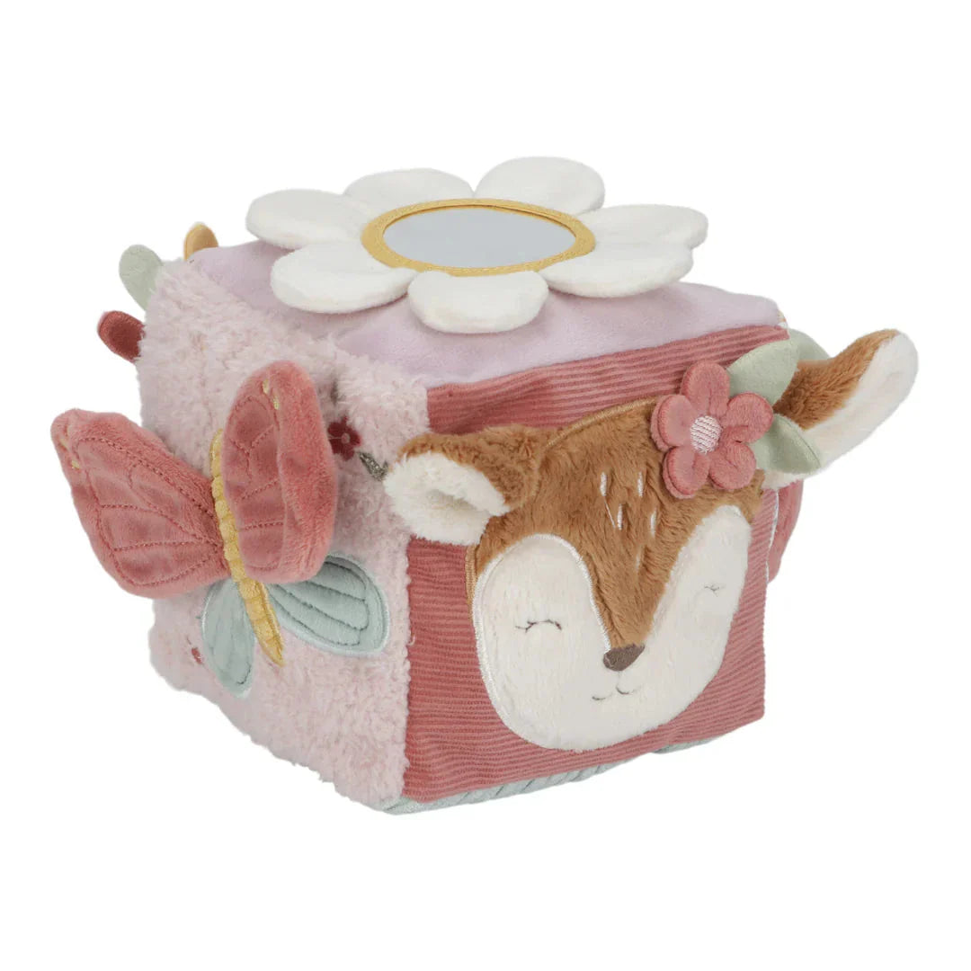 Fairy Garden Soft Activity Cube for Babies - Interactive Sensory Play Toy with Lights & Sounds - Perfect for Early Learning & Toddler Development | Great for Playtime, Daycare & Nursery Decor