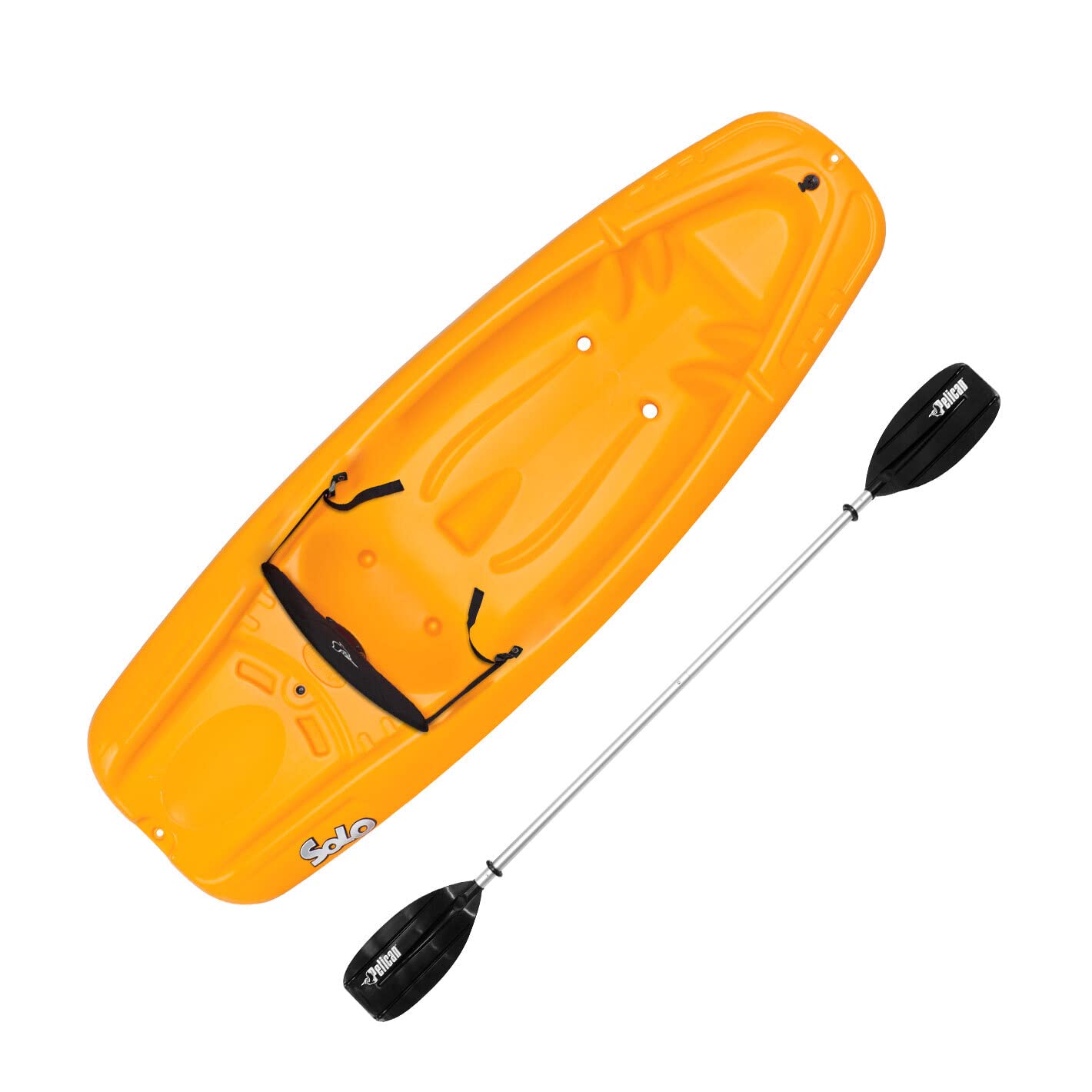 Pelican Solo 6 Feet Sit-on-Top Youth Kayak for Kids | Lightweight & Durable | Includes Paddle & Safety Accessories | Perfect for Lakes, Rivers & Beginner Paddling Adventures