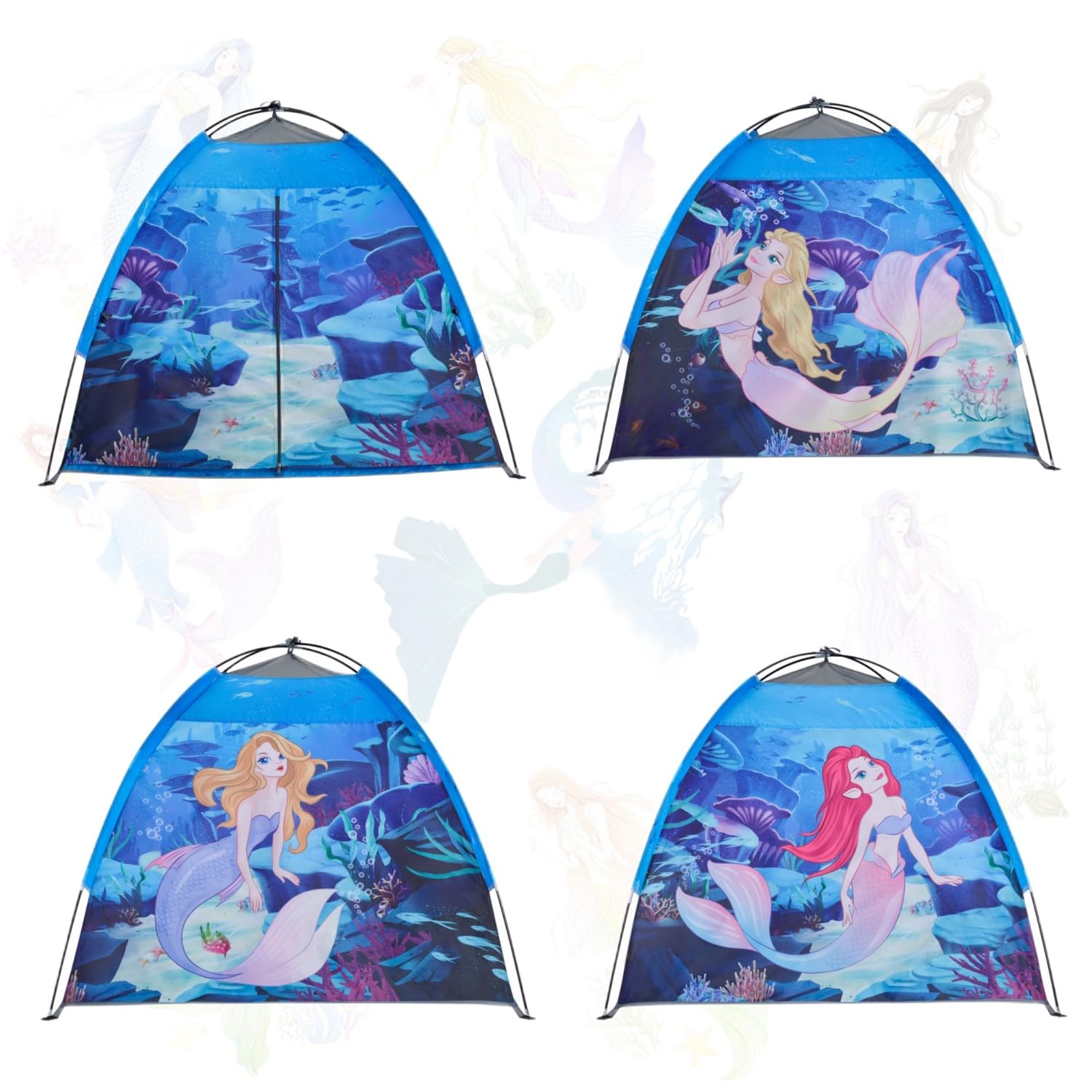 Mermaid Kids Play Tent - Indoor & Outdoor Playhouse for Children (47