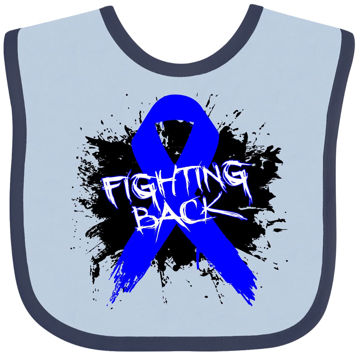 Inktastic Colon Cancer Awareness Baby Bib - Soft & Durable for Infants - Perfect for Feeding, Playtime & Raising Awareness