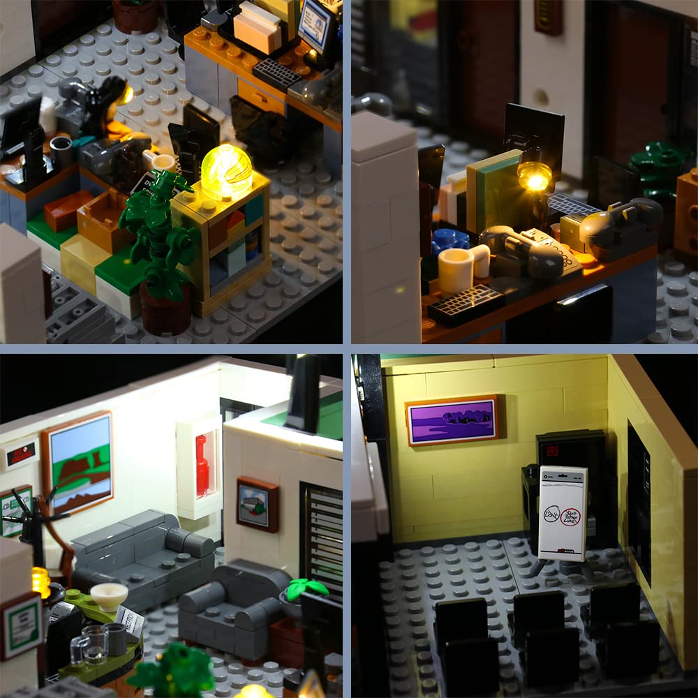 BrickBling LED Light Kit for Lego The Office Building Set - Creative Lighting for Lego Office Models - Perfect Gift for Lego Fans (Compatible with 21336) - Enhance Your Lego Display for Home or Office Decor