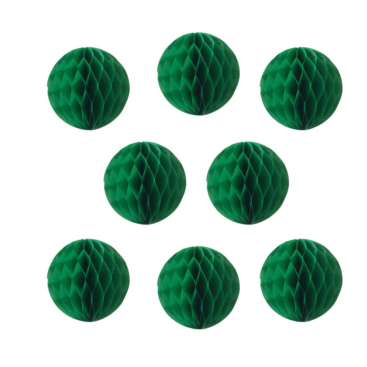 8-Piece 10-Inch Dark Green Paper Honeycomb Balls - Decorative Tissue Pom Poms for Birthday, Wedding, Nursery & Baby Shower Decorations - Perfect for Party Backdrops, Ceiling Hanging & Home Decor