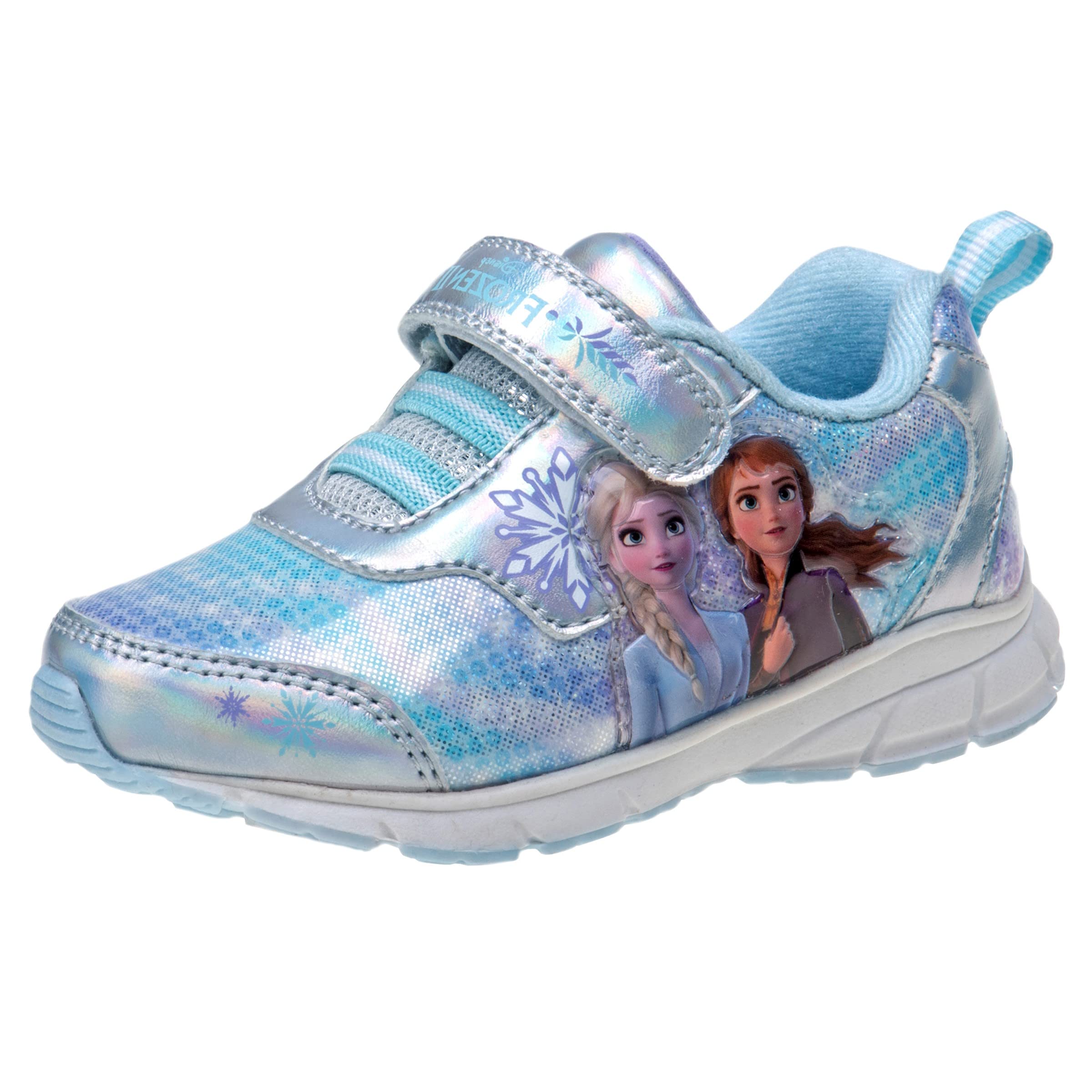 Disney Frozen Light-Up Sneakers for Girls - Toddler Running Shoes for Play & School