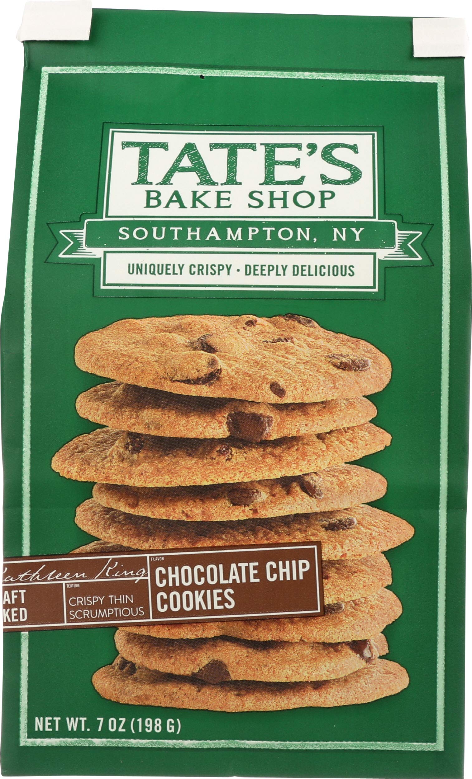 Tate's Bake Shop Chocolate Chip Cookies - 7 Ounce Pack | Gluten-Free, Crispy & Delicious | Perfect for Snacking, Gifts & Parties