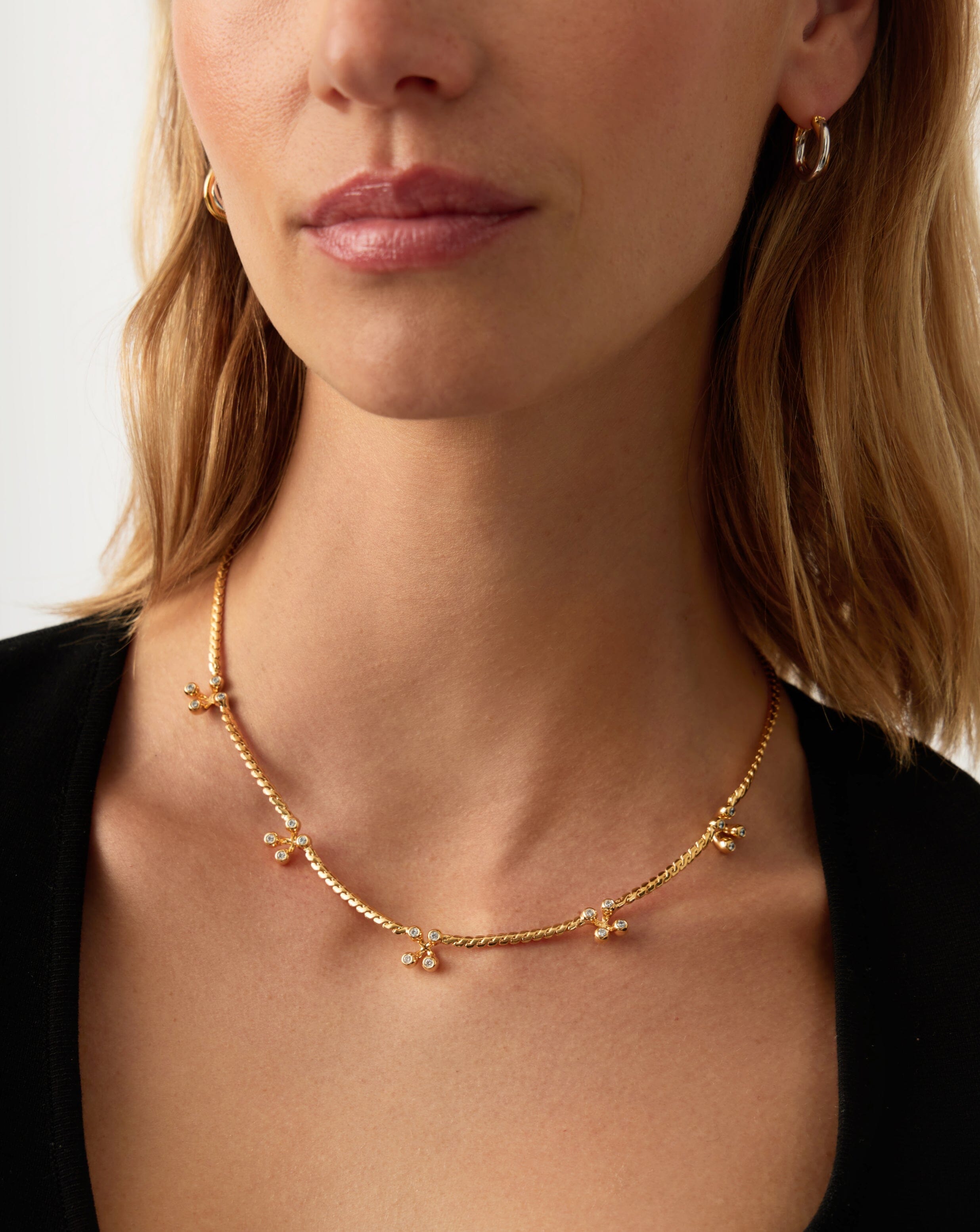 Atom Charm Necklace - 18k Gold Plated Cubic Zirconia Pendant for Women | Elegant Everyday Jewelry & Gift for Birthday, Anniversary & Special Occasions