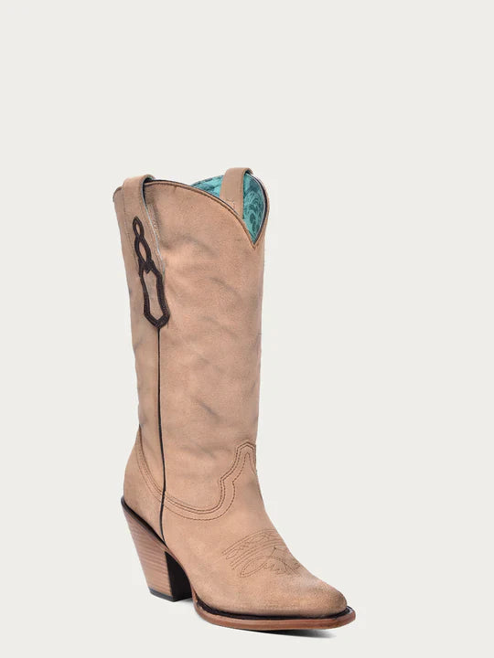 Women's Sand Lamb Pointed Toe Cowboy Boots Z5203 - Stylish Western Boots for Country Rides, Concerts & Fashion Outfits
