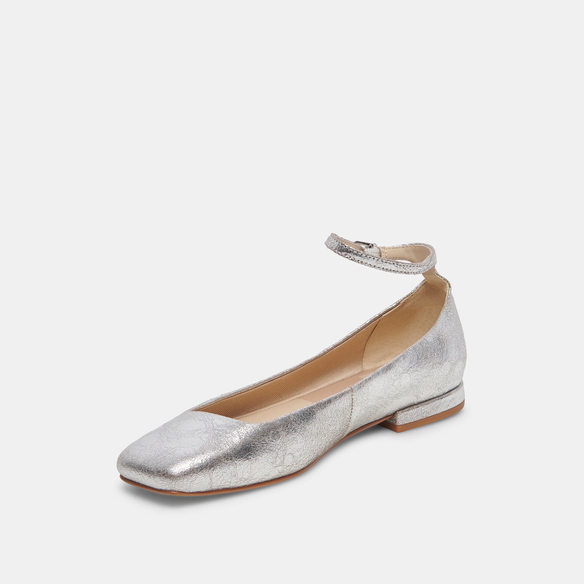 ASHYA Women's Ballet Flats - Silver Distressed Leather Loafers for Comfort & Style | Perfect for Work, Casual Outfits & Travel