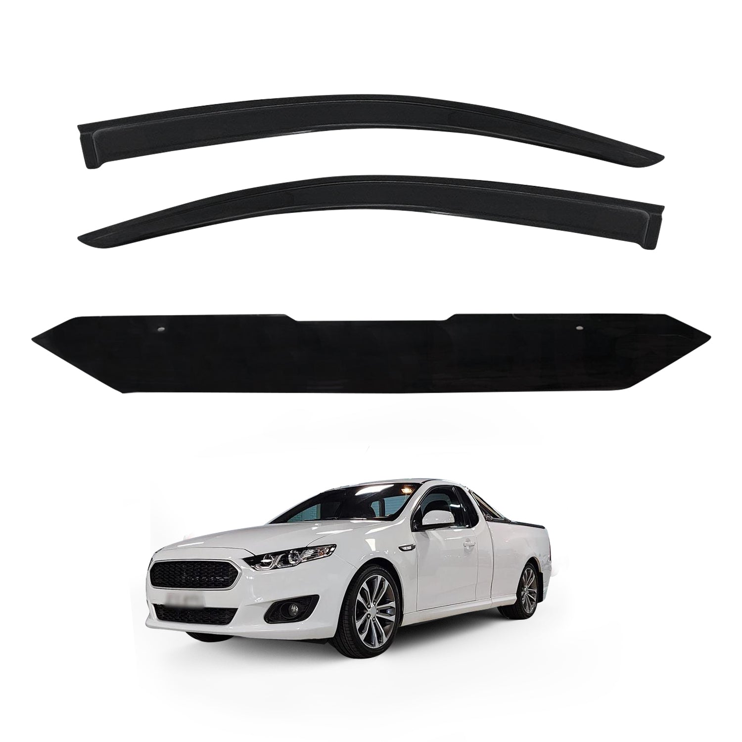 Weather Shields & Bonnet Protector for Ford Falcon FG X (2014-2016) - Rain Protection & UV Shield for Car Exterior - Perfect for All-Weather Driving & Vehicle Protection