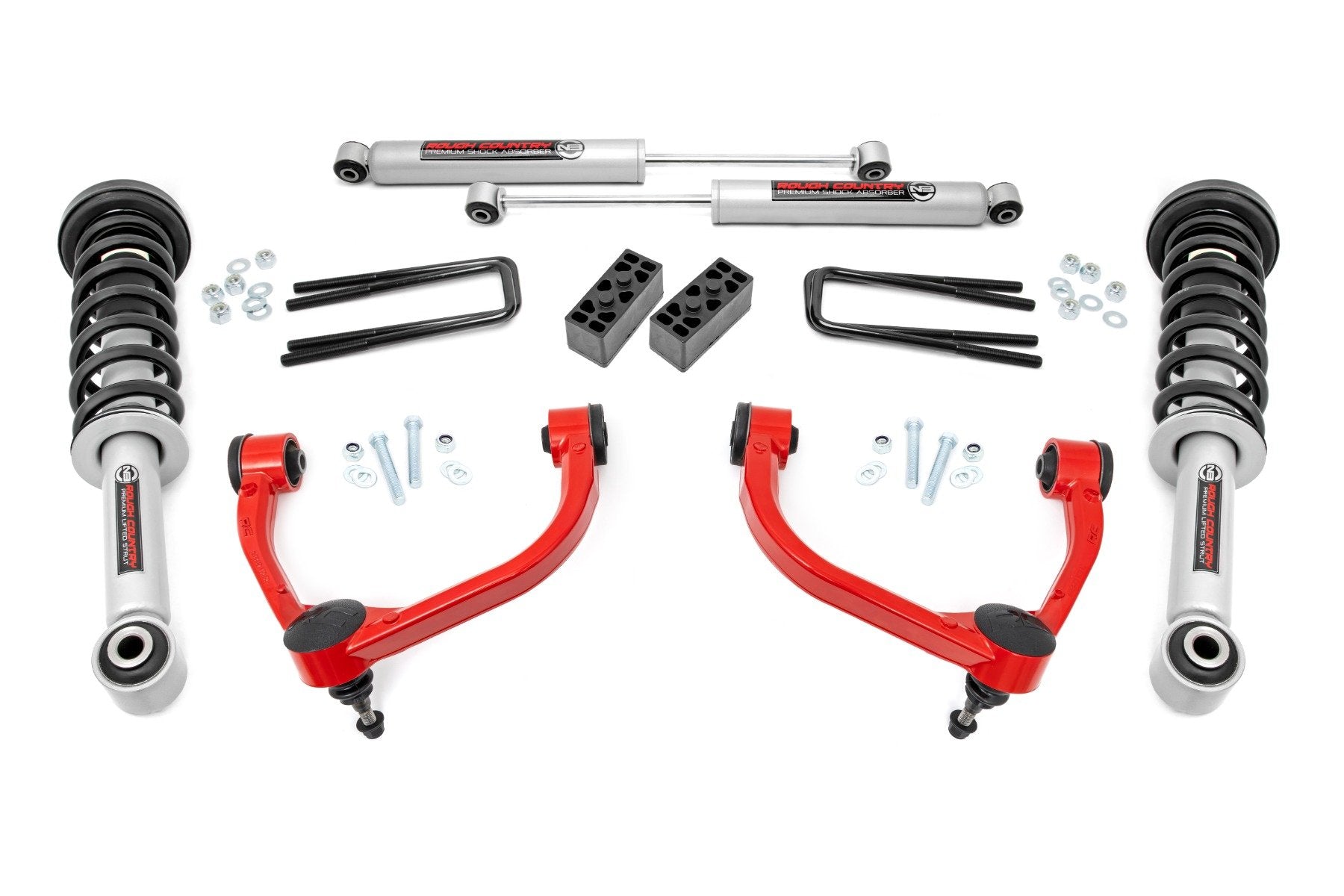 3 Inch Lift Kit for Ford F-150 4WD (2009-2013) | Heavy Duty N3 Struts | Part# 54431RED | Off-Roading & Truck Suspension Upgrade