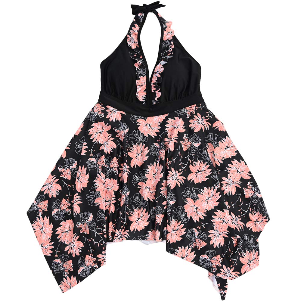 SEBOWEL Plus Size Tankini Swimsuits for Women - Two Piece Swim Dress with Flare Flowy Design, Comfortable Bathing Suits for Beach, Pool, Vacation & Summer Fun