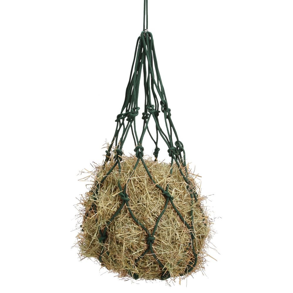 Tough-1 Solid Braided Cotton Hay Bags - 6 Pack, Durable Horse Feed Bags for Stable, Barn & Pasture Use - Washable Slow Feed Hay Nets for Equine & Livestock