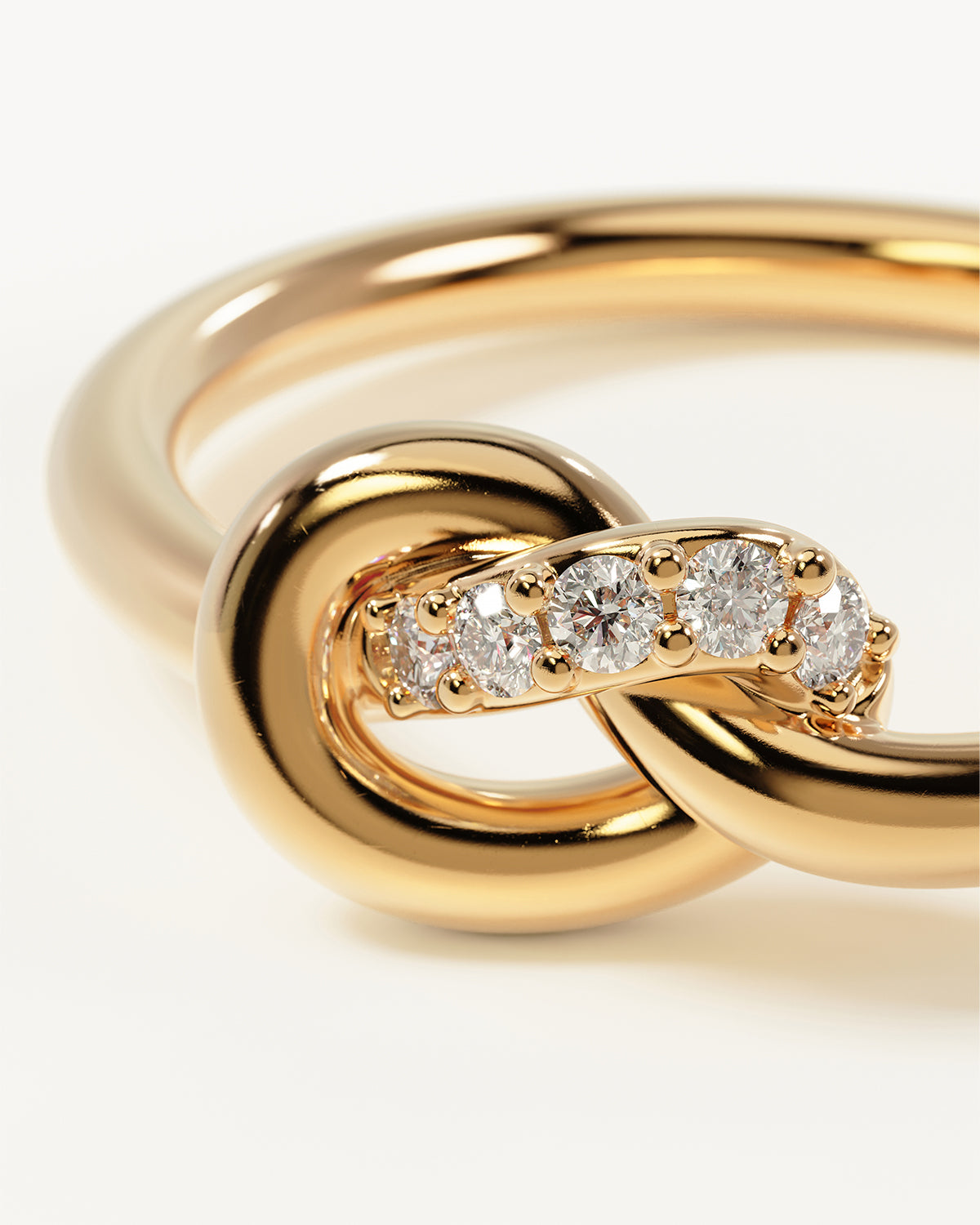 18K Gold Vermeil Love Knot Lab Grown Diamond Ring for Women - Elegant Promise & Engagement Jewelry Gift for Her - Perfect for Anniversaries, Valentine's Day & Special Occasions