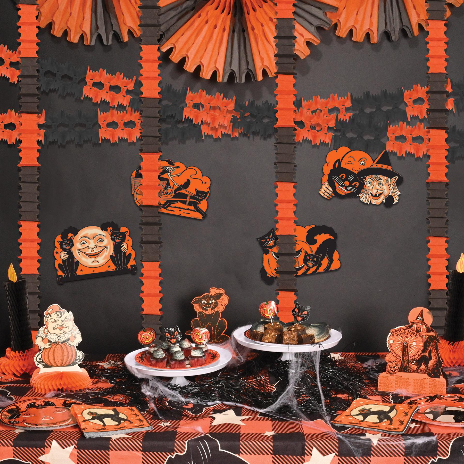 12 Pack Beistle Halloween Garland Decorations - Orange and Black Party Decor for Halloween, Fall Festivals, and Home Decor