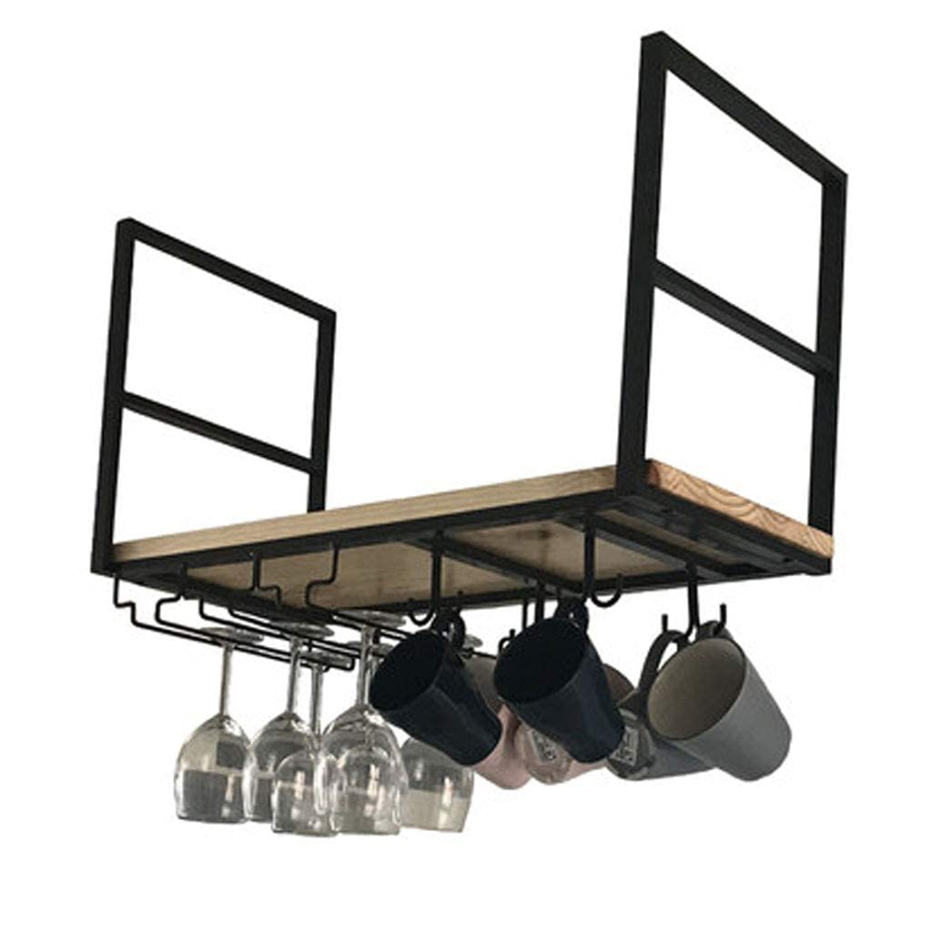 Hanging Iron Wine Rack - Ceiling Mounted Stemware & Bottle Holder for European Home Decor - Perfect for Kitchen, Bar, and Dining Room Storage