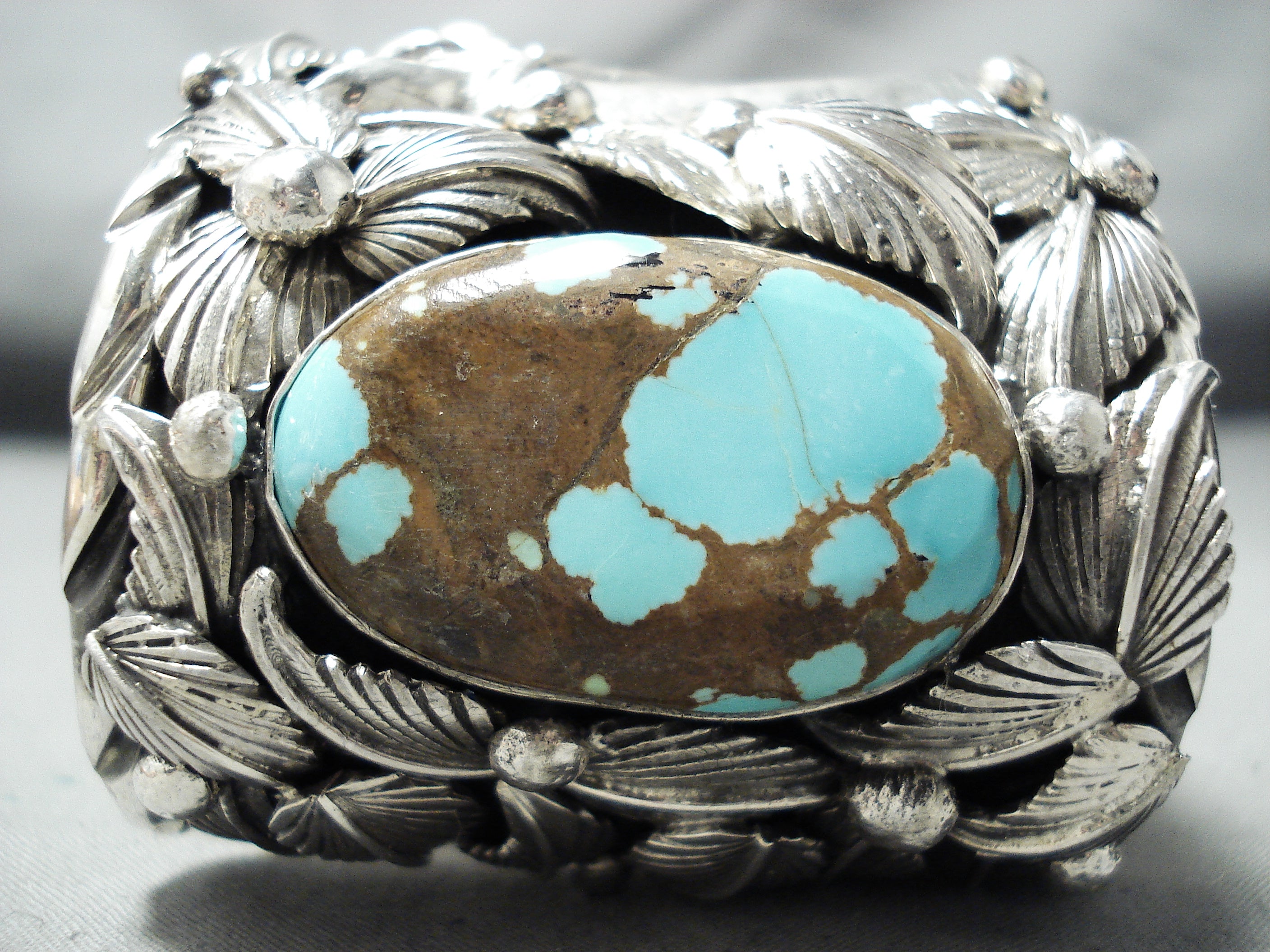 200 Gram Genuine Native American #8 Turquoise Sterling Silver Bracelet for Women - Handmade Southwest Jewelry for Boho Fashion & Gift Giving