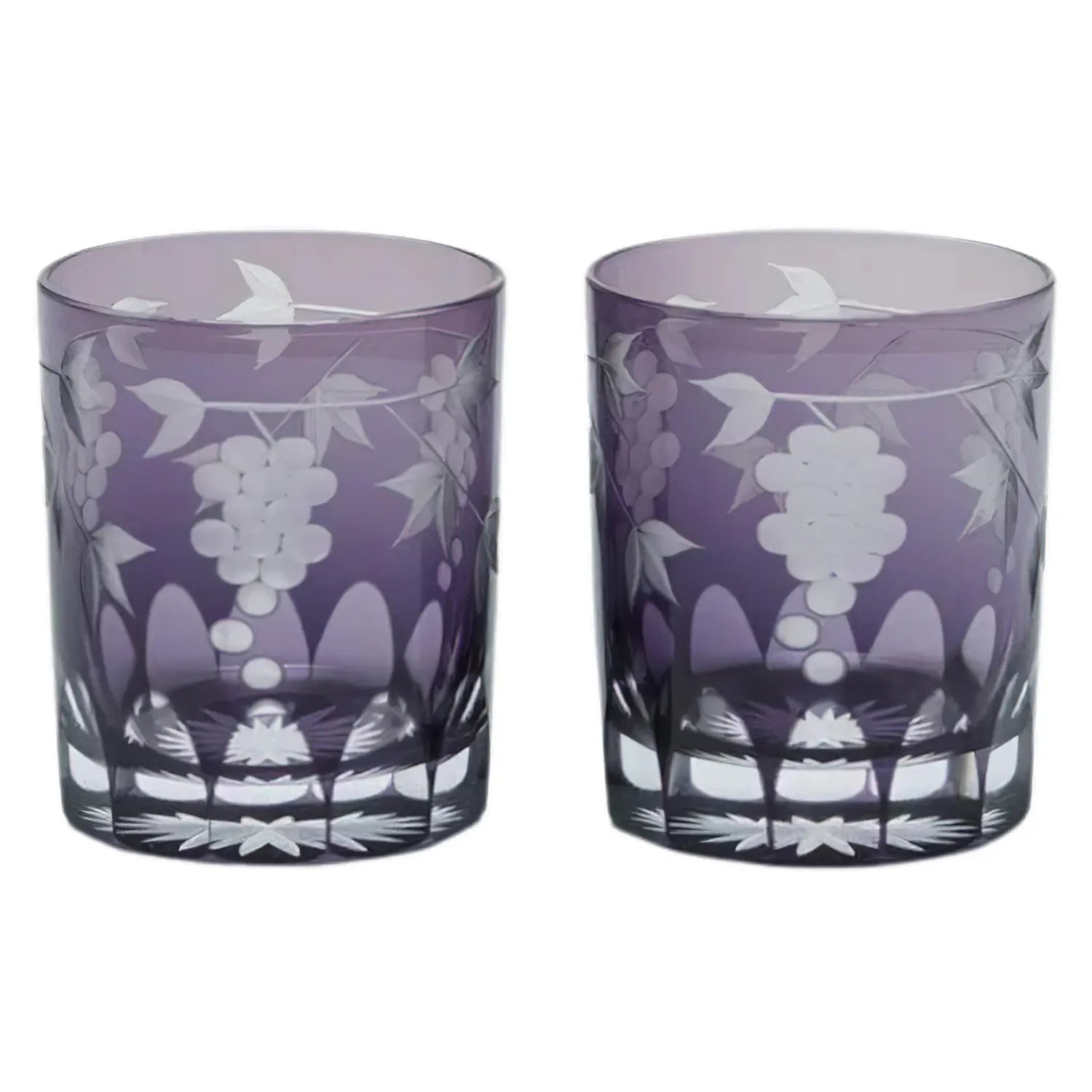 Kimoto Glass Tokyo Edo Kiriko Old Fashioned Whiskey Glasses Set of 2 - Handcrafted Japanese Cut Crystal Barware for Cocktails, Bourbon & Scotch - Elegant Home Bar & Gift Idea for Wine Enthusiasts