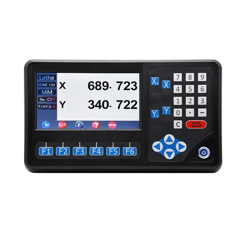 2 Axis Digital Readout (DRO) LCD Display Monitor with Multi-Function for Lathe, Milling Machine - Compatible with Linear Scale, Magnetic Scale & Rotary Encoder | Precision Measurement for Metalworking & Woodworking Projects