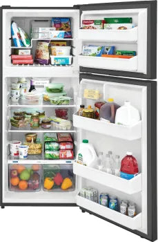 Frigidaire FFHT1822UV 17.6 Cu. Ft. Top Freezer Refrigerator - Energy Efficient Stainless Steel Appliance for Kitchen, Home & Office Use