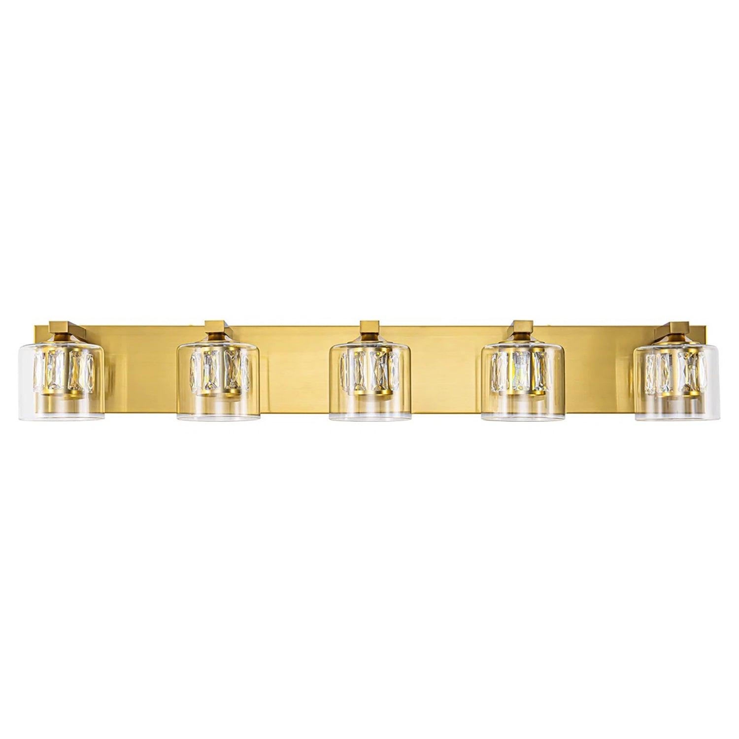 Kolt Modern 5-Light Bathroom Vanity Lighting Fixture - Elegant LED Vanity Light for Bathroom Mirror, Perfect for Modern Home Decor & Spa-Like Ambience