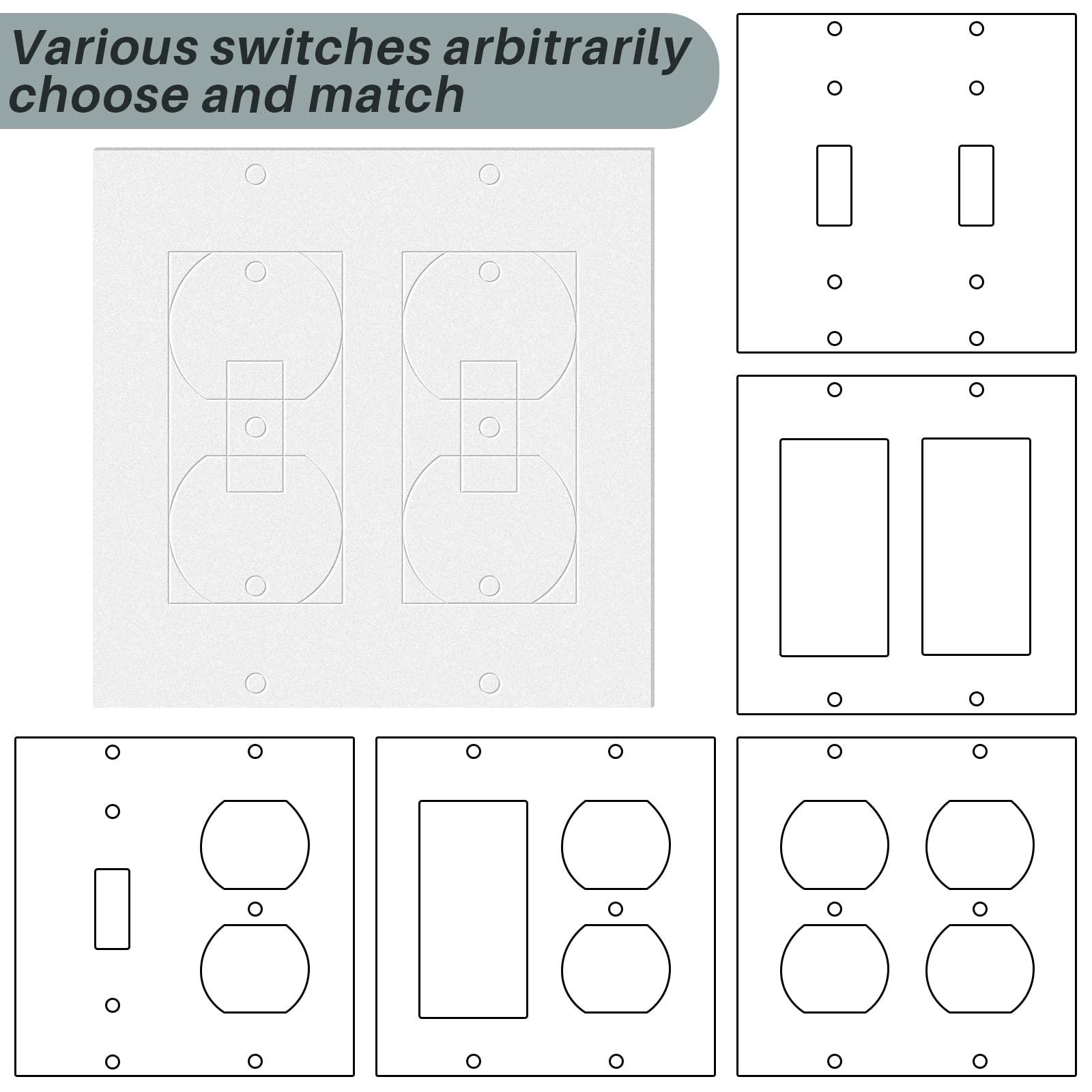 20 Pack White Rectangle Wall Plate Insulation Gaskets - Weatherproof Outlet Sealers Foam for Electrical Switches & Outlet Covers - Energy Saving, Easy Installation - Perfect for Homes, Offices & Energy Efficiency Projects