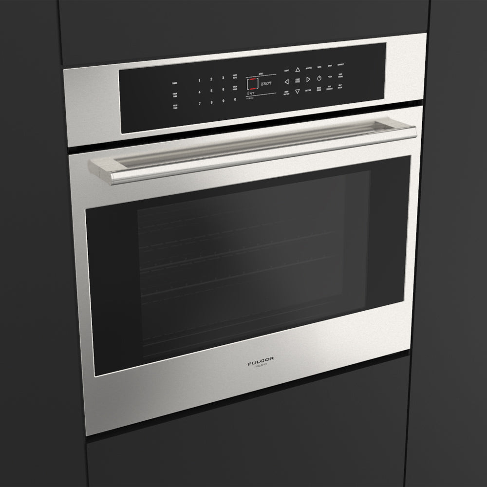 Fulgor Milano 30 Inch Built-In Electric Convection Wall Oven - Stainless Steel & Color Options (F7SP30) | Perfect for Modern Kitchens, Baking & Roasting
