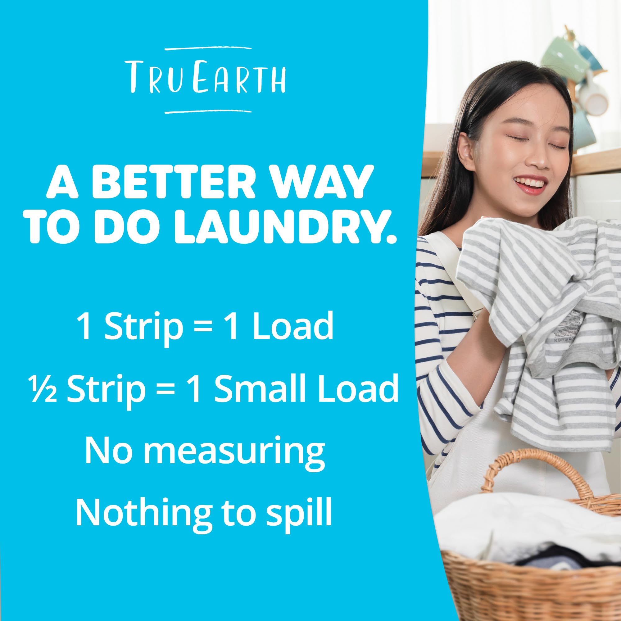 Tru Earth Eco-Friendly Laundry Detergent Sheets - 384 Sheets (Up to 768 Loads) | Paraben-Free, Liquidless, Biodegradable | Fresh Linen Scent | Perfect for Travel, Camping & Small Spaces