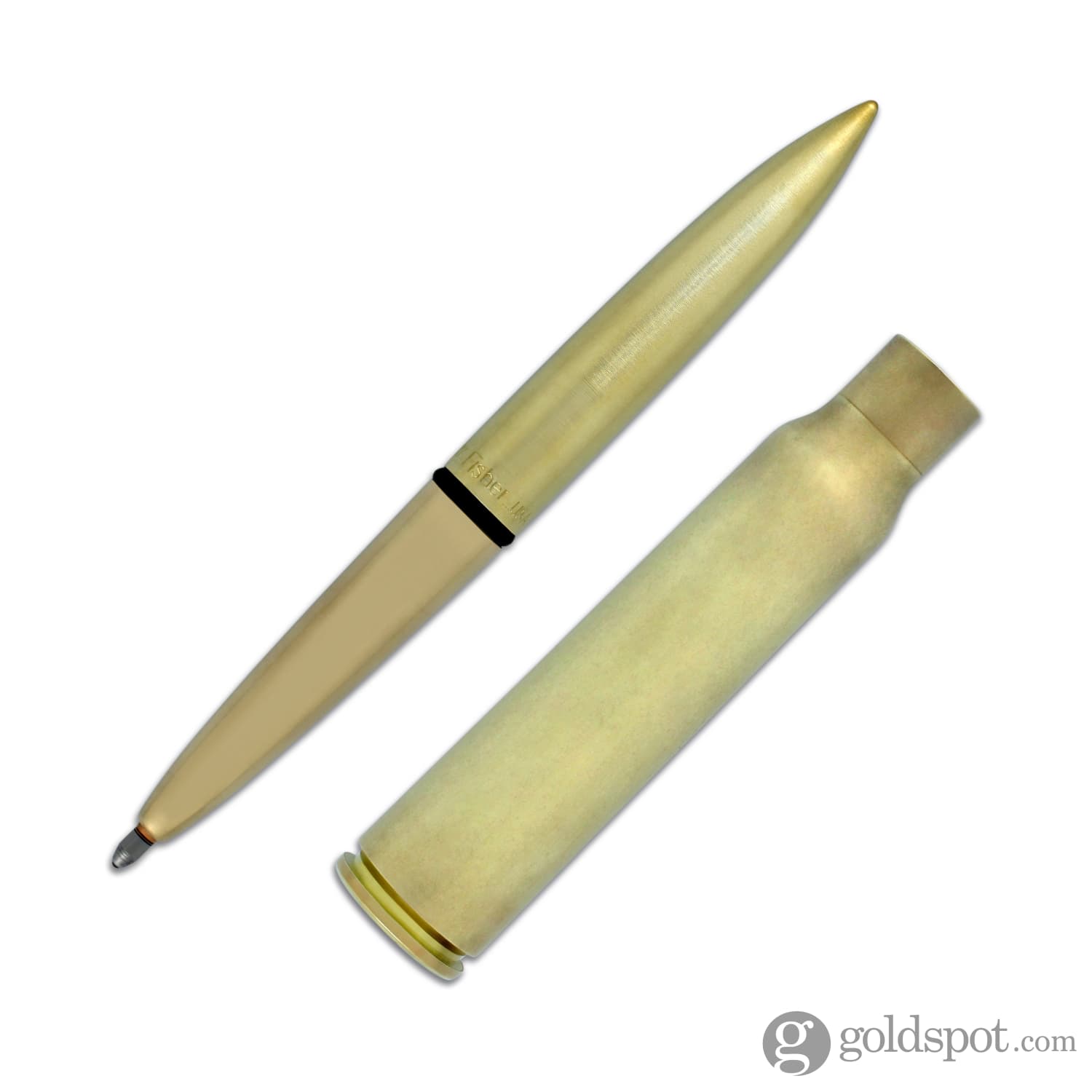 Fisher Space 338 Genuine Brass Ballpoint Pen - Vintage Style Writing Instrument for Office, Journaling & Gift Giving