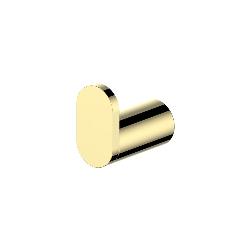 ZLINE Crystal Bay Towel Hook - Polished Gold Bathroom Wall Hook - Elegant Bathroom Accessories for Towels, Robes & Home Decor (CBY HK PG)