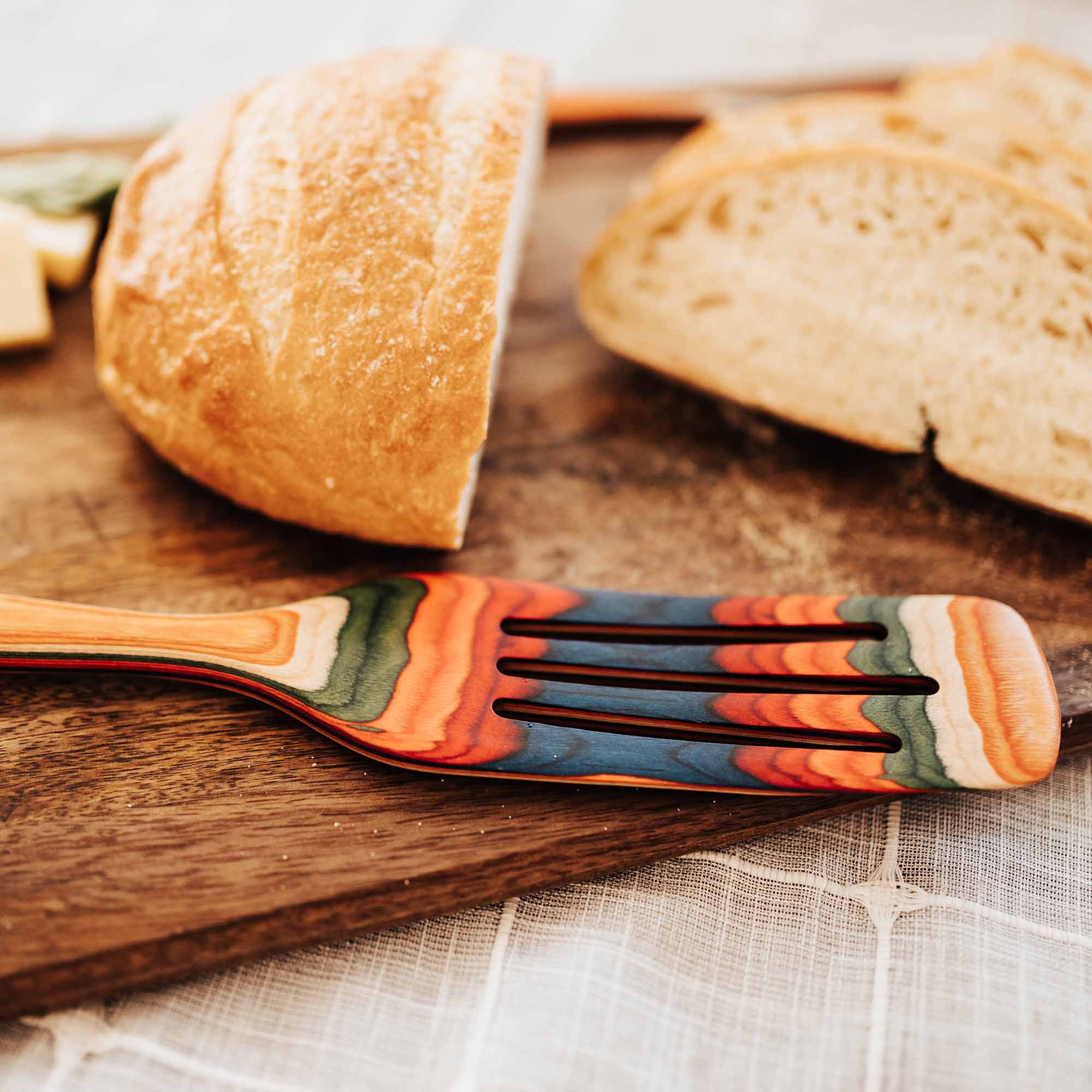 Baltique® Marrakesh Collection Wooden Spurtle - 13 Inch Premium Cooking Utensil for Stirring, Mixing & Serving - Perfect for Porridge, Oatmeal & Soups