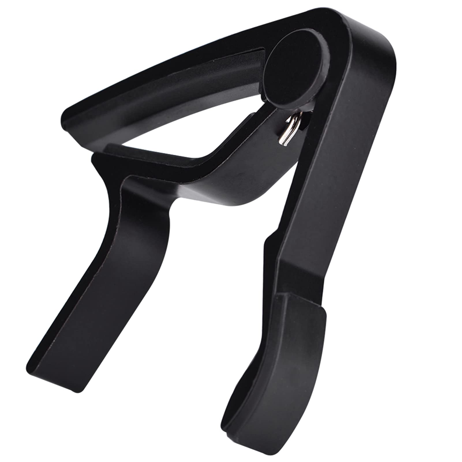 Portable Guitar Tuner Capo - Clip-On Handheld Tune Clamp for Acoustic & Folk Guitars Under 41 Inches (Black) | Perfect for Live Performances, Studio Recording & Travel